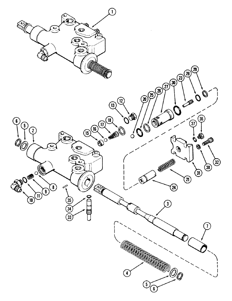 Схема запчастей Case IH 2594 - (8-120) - HITCH VALVE (08) - HYDRAULICS