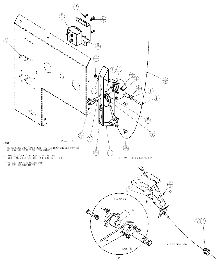 Схема запчастей Case IH SPX3310 - (11-024) - REMOTE THROTTLE, MOUNTING Options