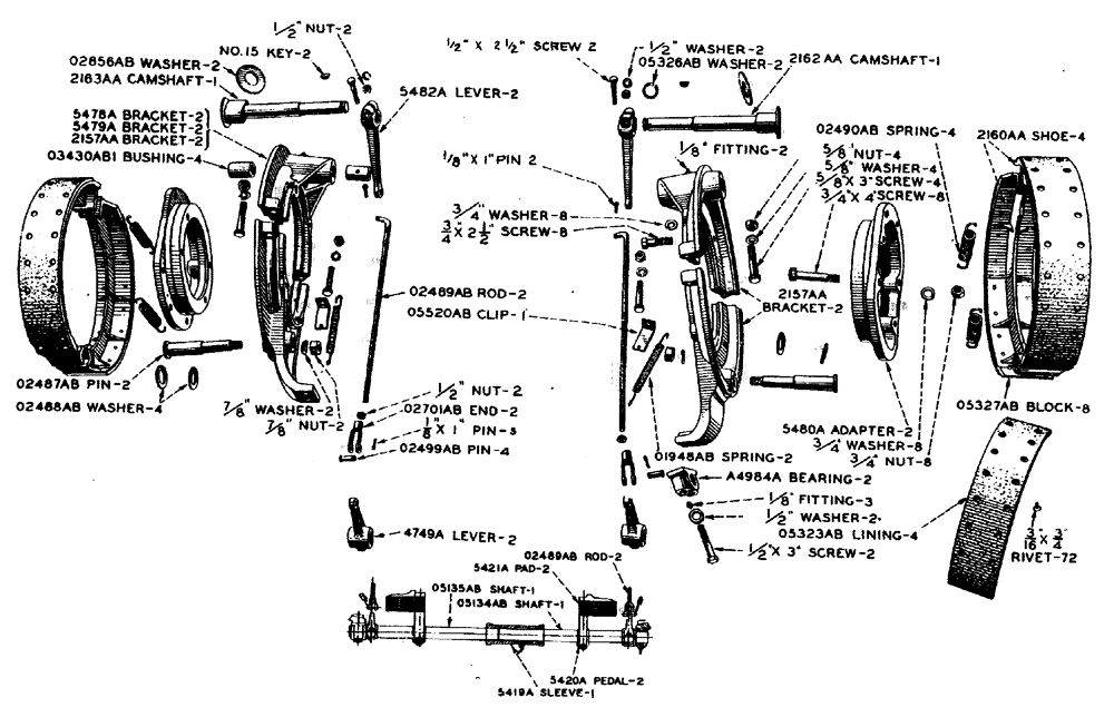 Схема запчастей Case IH L-SERIES - (060) - INDEPENDENT REAR WHEEL BRAKES (06) - POWER TRAIN