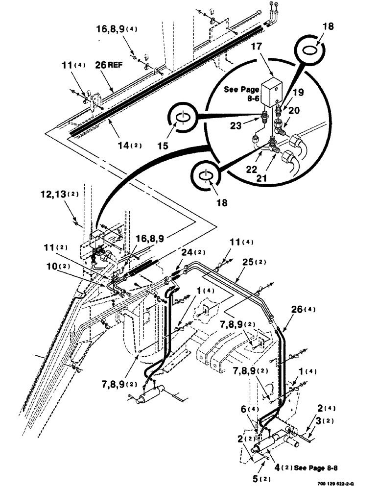 Схема запчастей Case IH 8590 - (8-04) - HYDRAULIC ASSEMBLY, FRONT, (CONT) (07) - HYDRAULICS