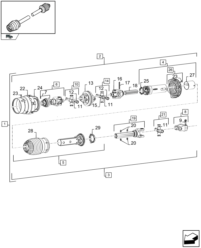 Схема запчастей Case IH LBX432R - (01.02[02]) - POWER TAKE-OFF, FRONT - D528 (01) - POWER TAKE OFF