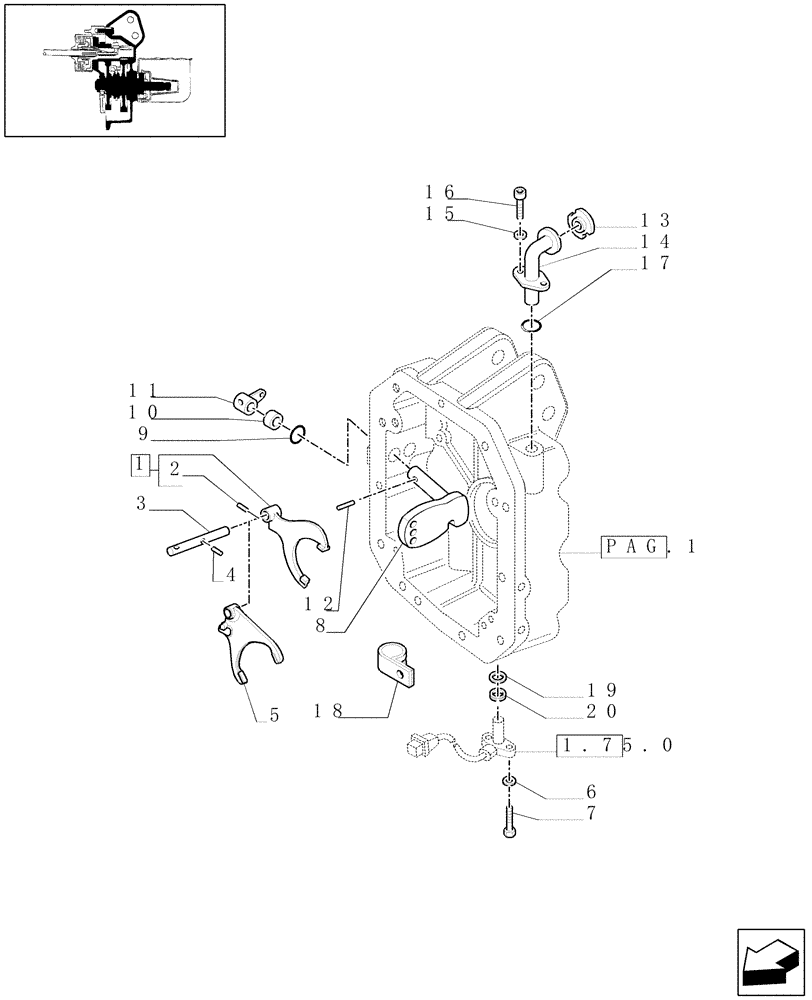 Схема запчастей Case IH MAXXUM 130 - (1.80.1[03]) - POWER TAKE-OFF 540/1000 RPM - CONTROLS (07) - HYDRAULIC SYSTEM