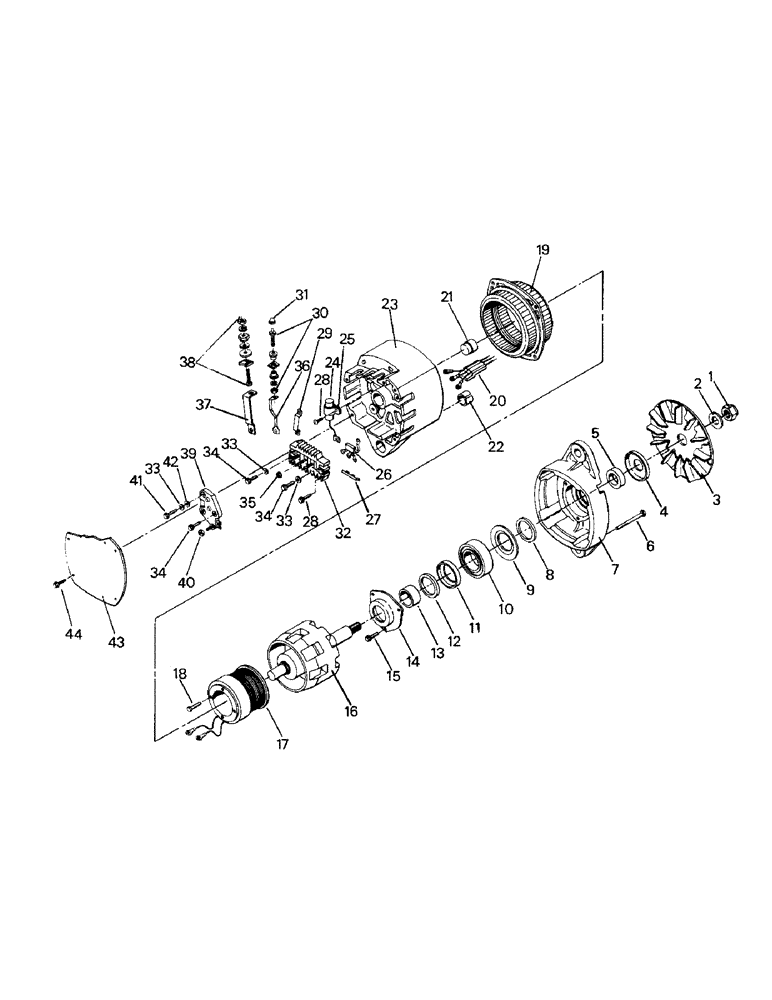 Схема запчастей Case IH ST270 - (02-12A) - ALTERNATOR, 3306 ENGINES AFTER 10-1 82, ASN 2506 (06) - ELECTRICAL