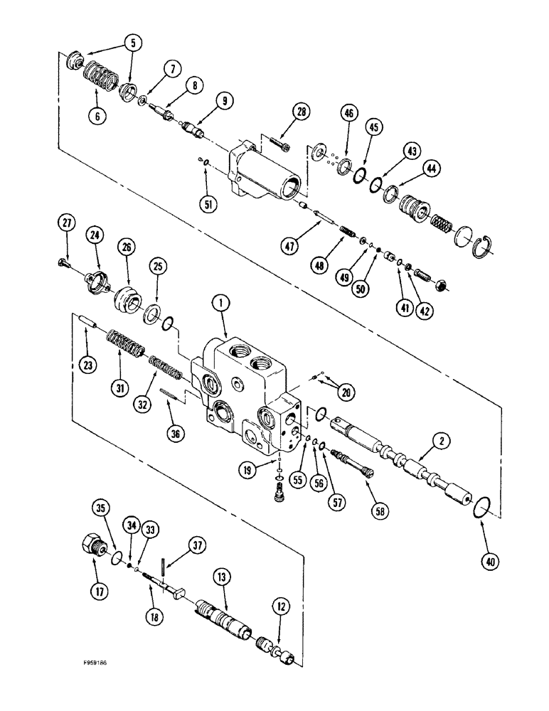 Схема запчастей Case IH 9310 - (8-052) - HYDRAULIC REMOTE VALVE SECTION, FIRST SECTION WITH PRIORITY & FLOAT (08) - HYDRAULICS