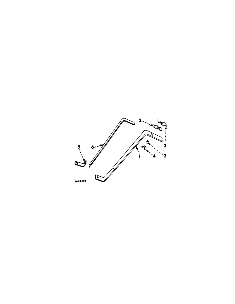 Схема запчастей Case IH 70 - (E-20[A]) - HITCH HANDLE AND HOSE SUPPORT 