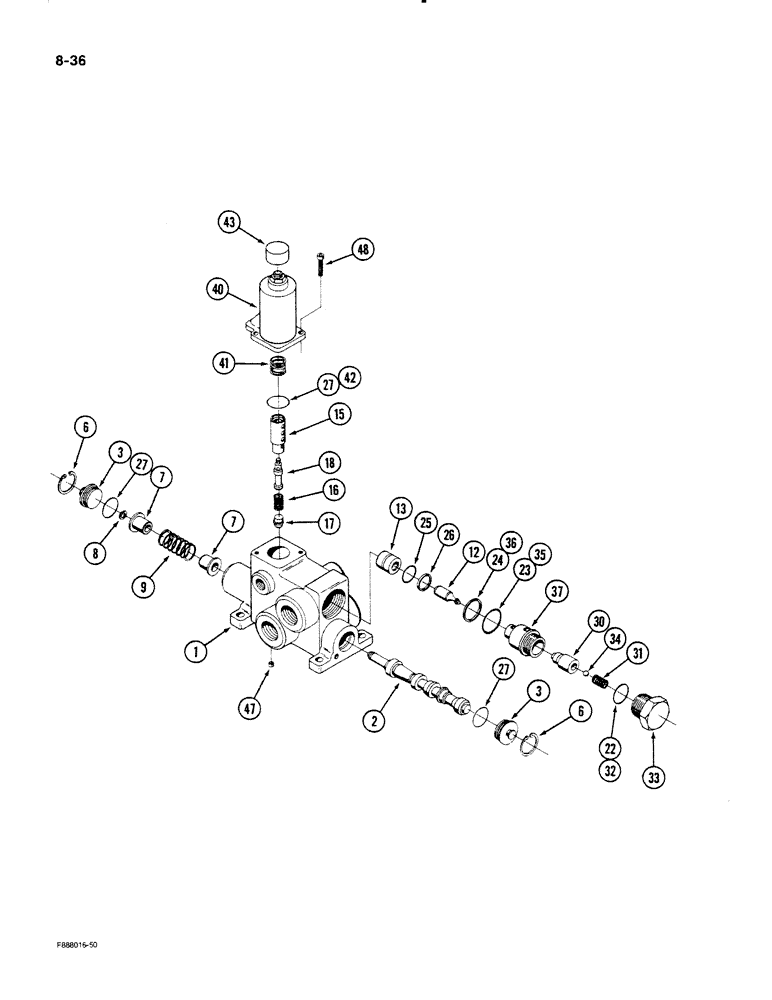 Схема запчастей Case IH STEIGER - (8-36) - HITCH VALVE ASSEMBLY (08) - HYDRAULICS