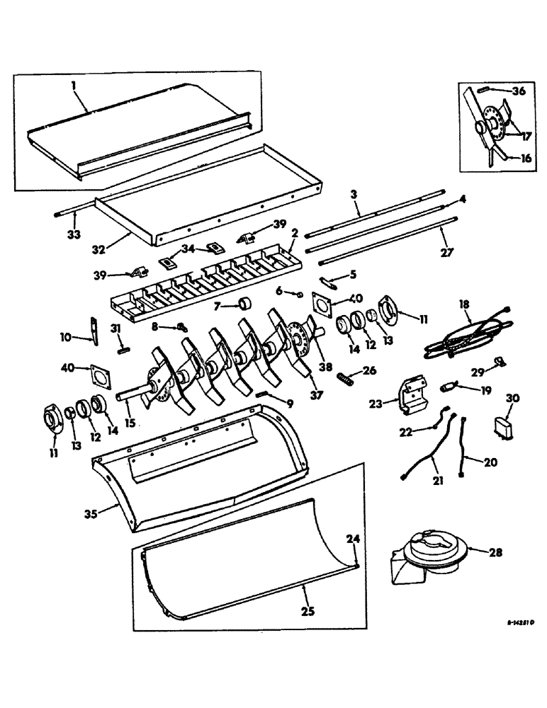 Схема запчастей Case IH 403 - (200) - STRAW CHOPPER, CUTTING PARTS (73) - RESIDUE HANDLING