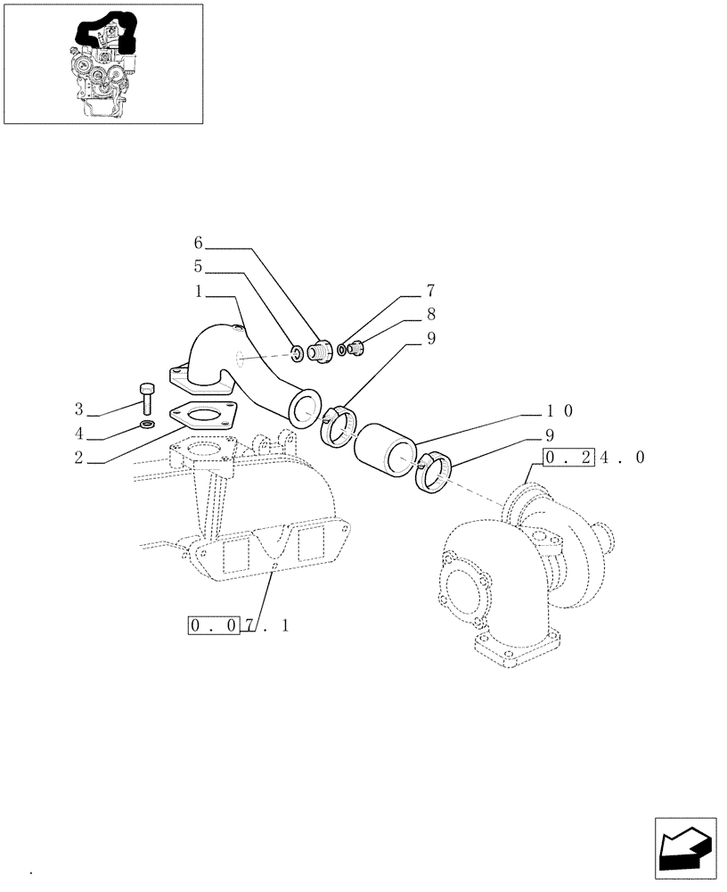 Схема запчастей Case IH JX95 - (0.24.1) - LINES (BEFORE S/N 13286) (01) - ENGINE