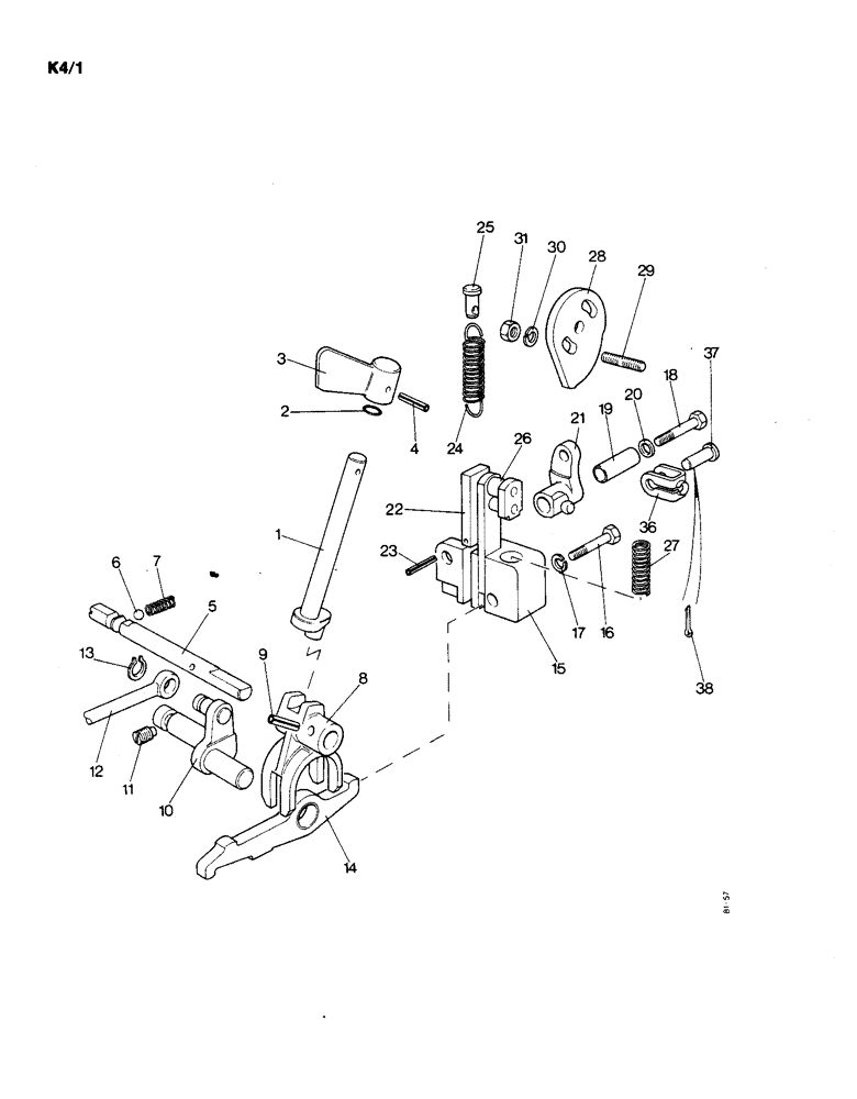 Схема запчастей Case IH 1190 - (K-04) - CONTROL MECHANISM (07) - HYDRAULICS