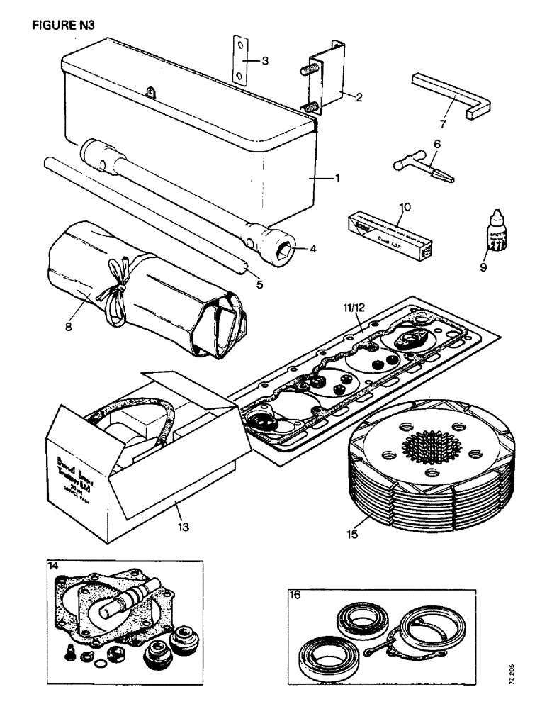 Схема запчастей Case IH 1410 - (N3-1[2]) - SERVICE PARTS Service Parts