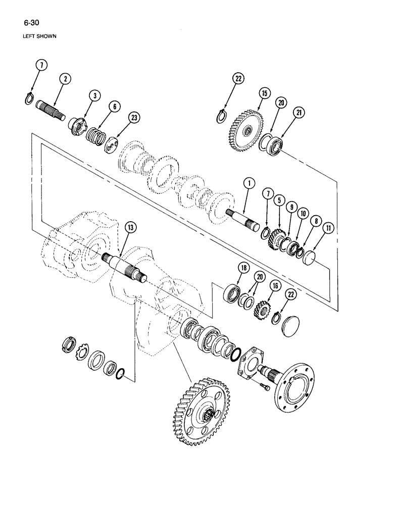 Схема запчастей Case IH 265 - (6-30) - REAR AXLE FINAL DRIVE (06) - POWER TRAIN