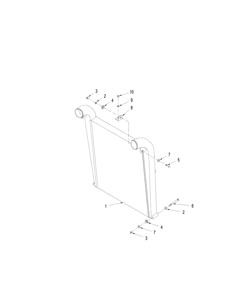 Схема запчастей Case IH STEIGER 335 - (02-05) - AIR COOLER MOUNTING (02) - ENGINE