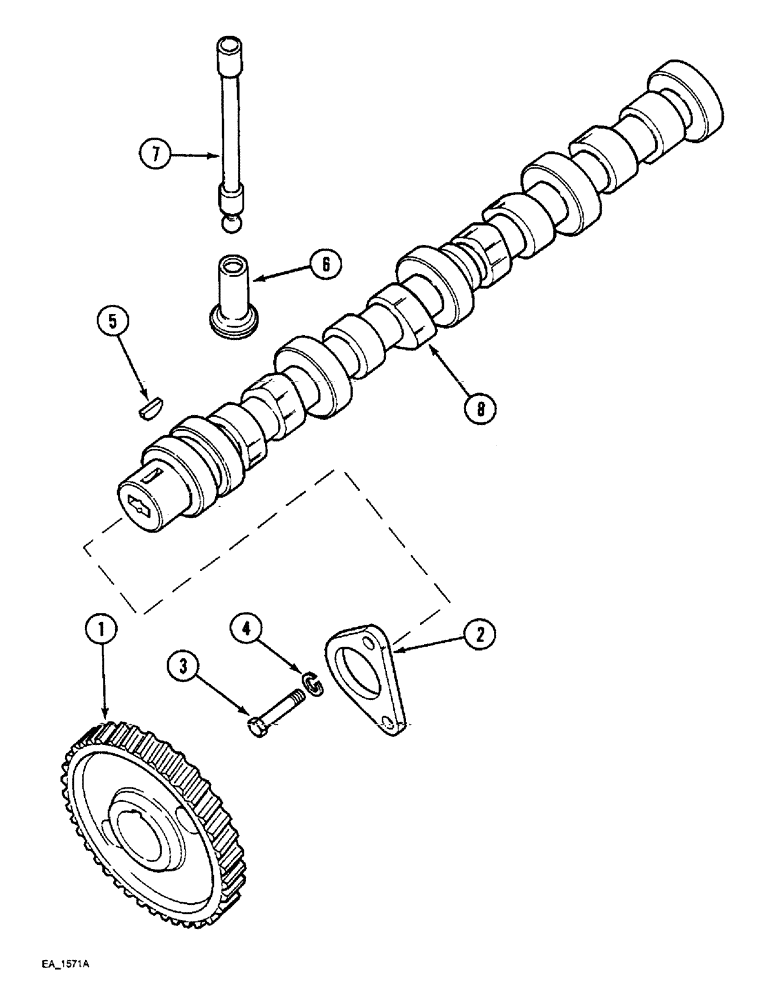 Схема запчастей Case IH 3230 - (2-062) - CAMSHAFT, (3230) (02) - ENGINE