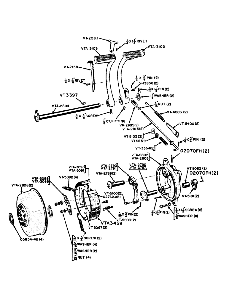 Схема запчастей Case IH VAC11-SERIES - (076) - VAH BAND TYPE BRAKE ASSEMBLIES (06) - POWER TRAIN