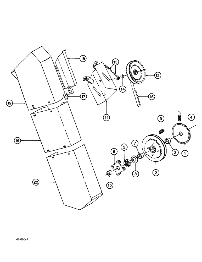 Схема запчастей Case IH 1400 - (9A-26) - CROSS AUGER DRIVE (13) - PICKING SYSTEM