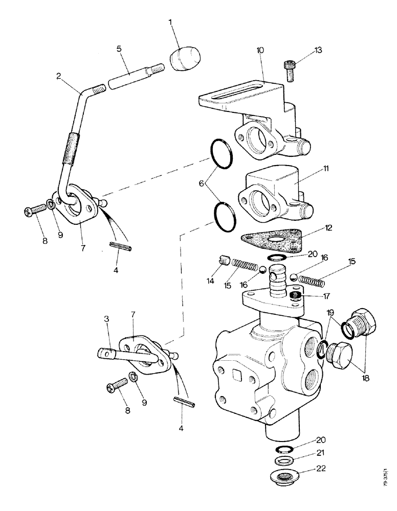 Схема запчастей Case IH 1490 - (K16-1) - THREE-WAY VALVE ASSEMBLY, NOT NORTH AMERICA, LOW PROFILE, HIGH PLATFORM, CAB MODEL (07) - HYDRAULICS