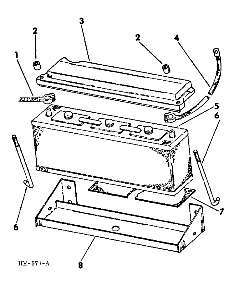 Схема запчастей Case IH 375 - (G-29) - ELECTRICAL SYSTEM, BATTERY AND BATTERY TRAY (06) - ELECTRICAL SYSTEMS