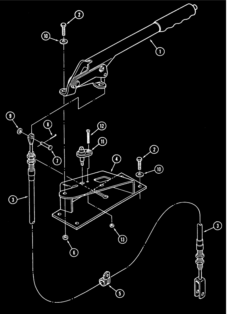 Схема запчастей Case IH 9230 - (7-009A) - PARKING BRAKE CONTROLS, P.I.N. JEE0032460 AND AFTER (07) - BRAKES