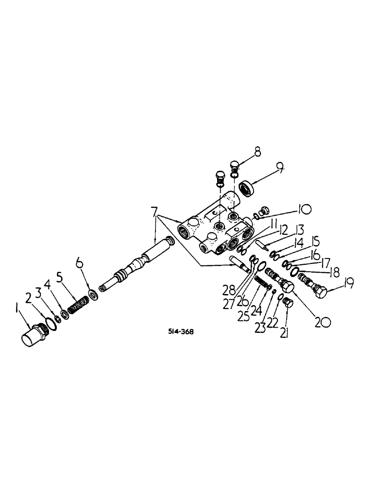 Схема запчастей Case IH 685 - (07-121) - DRIVE CONTROL VALVE (04) - Drive Train