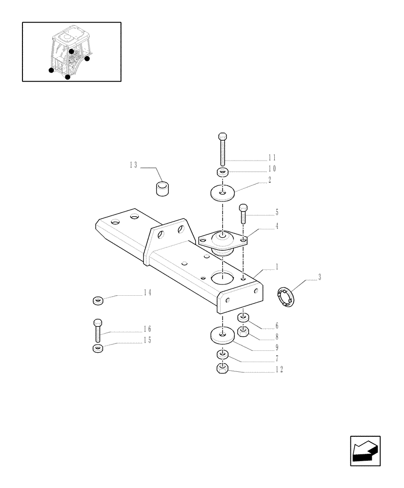 Схема запчастей Case IH JX1070N - (1.87.0/02[02]) - CAB - CAB SUPPORTS (08) - SHEET METAL