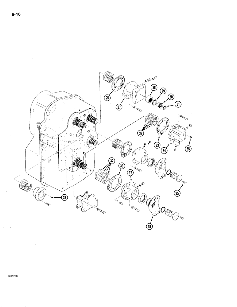 Схема запчастей Case IH 9210 - (6-010) - TRANSMISSION ASSEMBLY (CONTD) (06) - POWER TRAIN