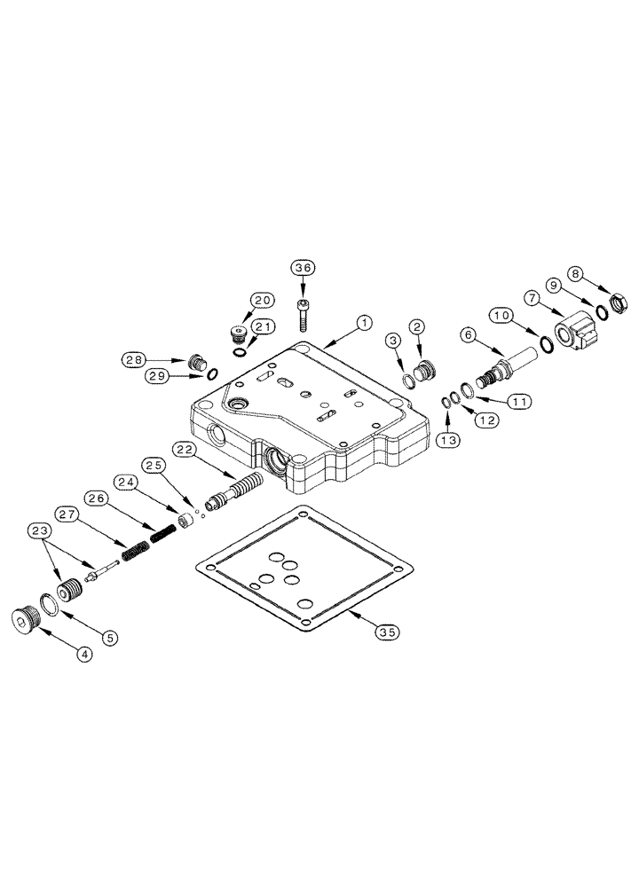 Схема запчастей Case IH MX200 - (06-18) - VALVE ASSY INCHING (06) - POWER TRAIN