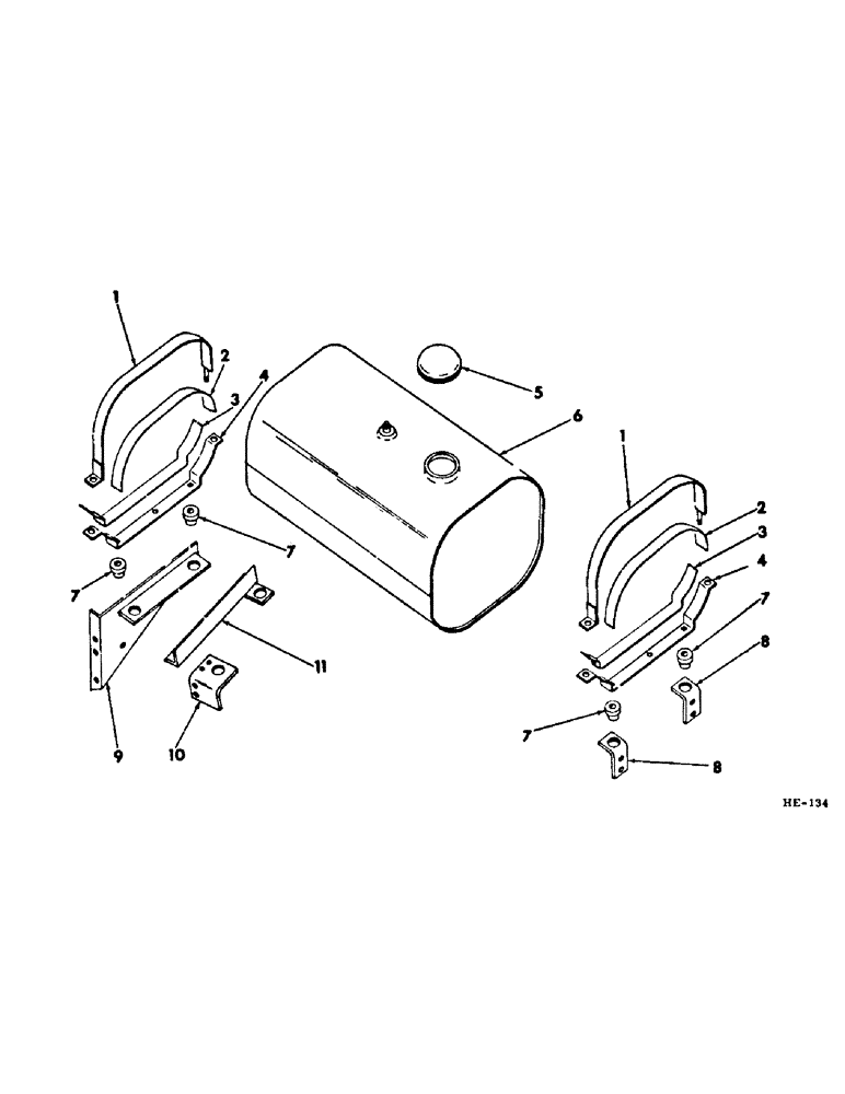 Схема запчастей Case IH 375 - (E-02) - FUEL SYSTEM, FUEL TANK AND MOUNTING (02) - FUEL SYSTEM