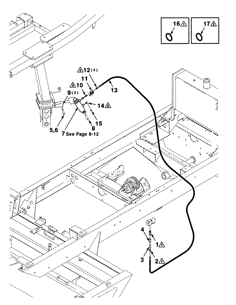 Схема запчастей Case IH 8880 - (8-10) - CONVEYOR HYDRAULIC LIFT ASSEMBLY (35) - HYDRAULIC SYSTEMS