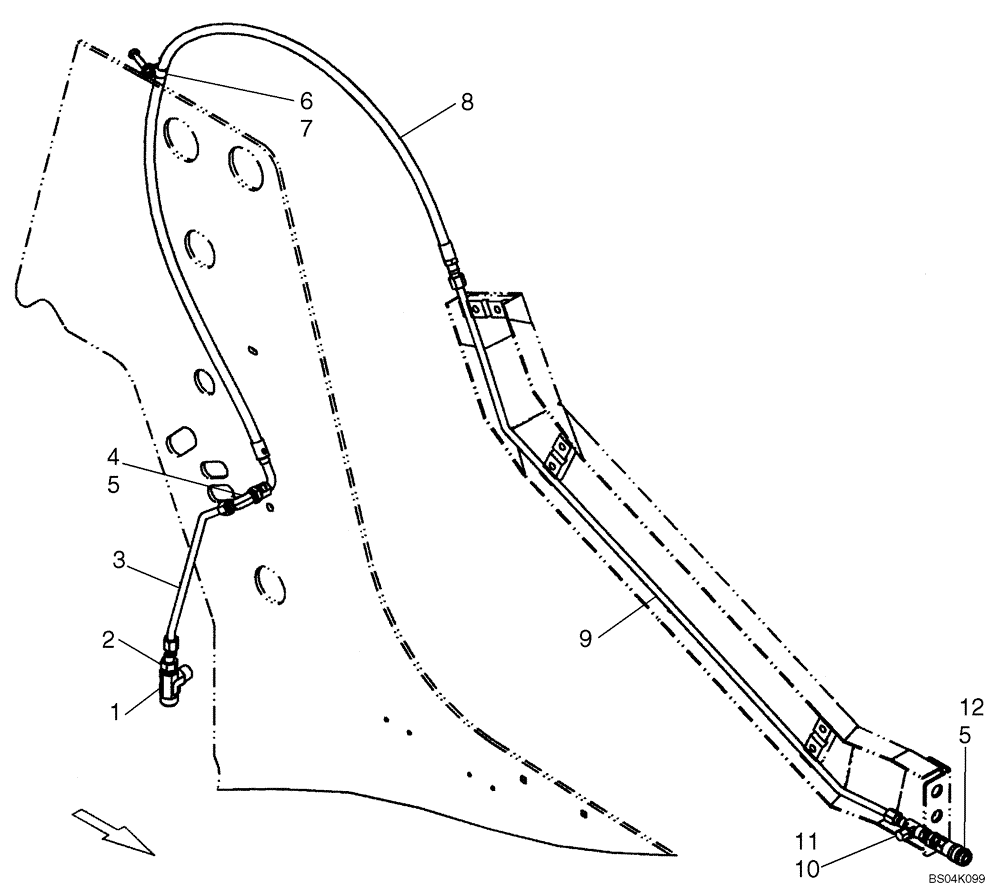 Схема запчастей Case IH 450 - (08-05A) - HYDRAULICS - CASE DRAIN (08) - HYDRAULICS