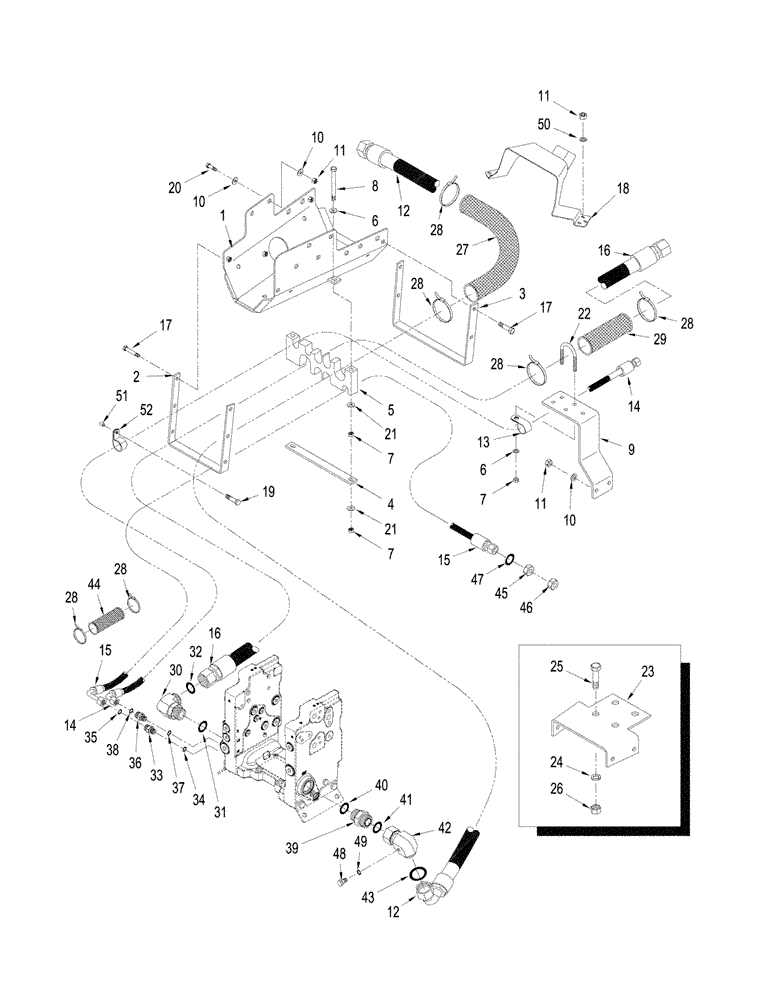 Схема запчастей Case IH STX425 - (08-18) - HYDRAULIC REMOTE HOSES - ELECTRONIC REMOTE (08) - HYDRAULICS