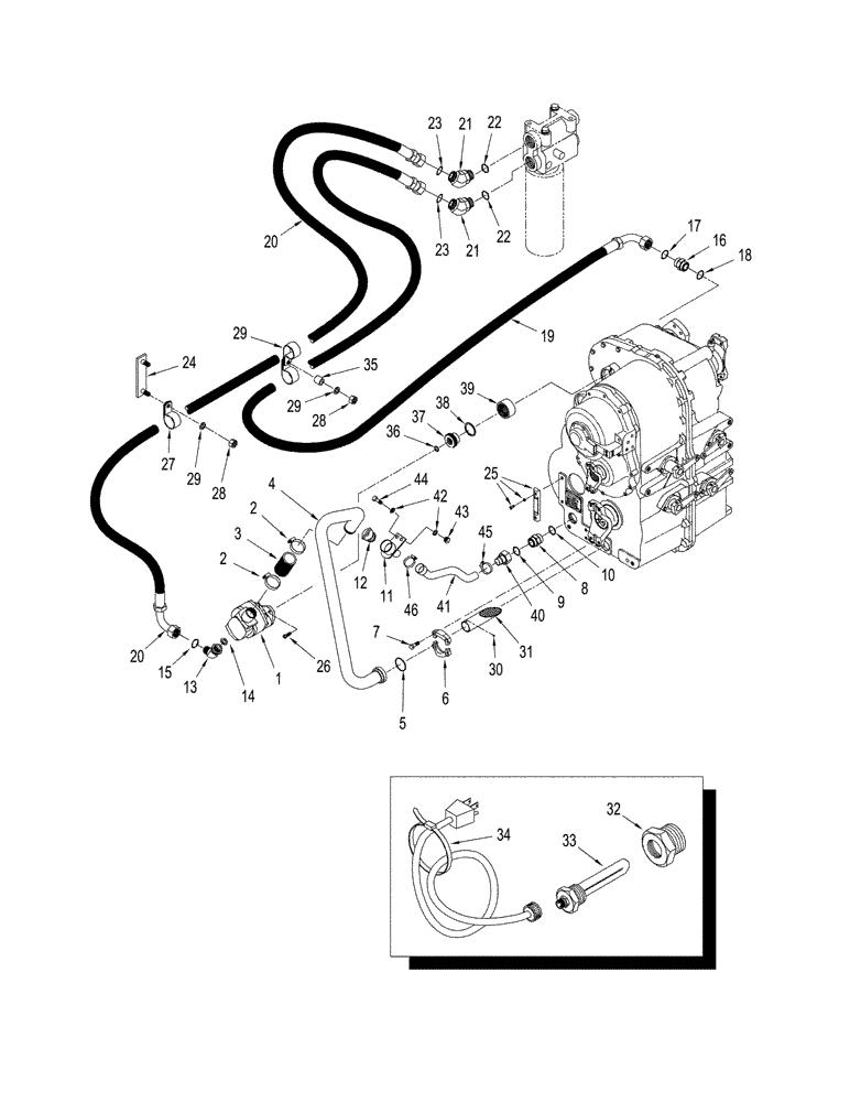 Схема запчастей Case IH STX275 - (06-10) - TRANSMISSION - LUBRICATION, WITH MANUAL SHIFT TRANSMISSION (06) - POWER TRAIN