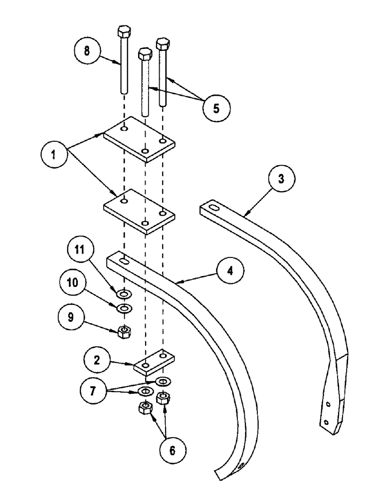 Схема запчастей Case IH CONCORD - (B48) - SOLID MOUNT SHANK ASSEMBLY 