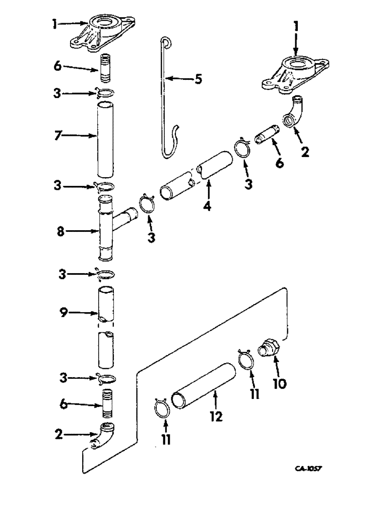 Схема запчастей Case IH LIQUID - (B-42) - LIQUID FERTILIZER SQUEEZE PUMP, CONNECTIONS USED W/58-SERIES 8-ROW 