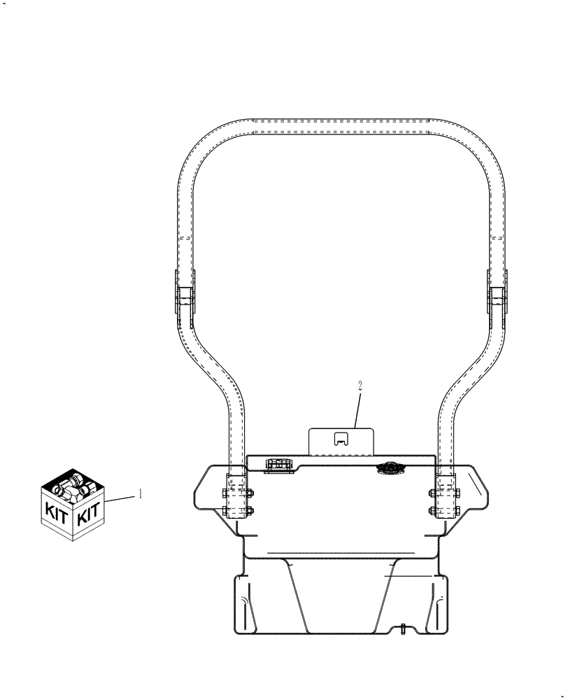 Схема запчастей Case IH FARMALL 40B - (88.100.13) - DIA KIT, TOOLBOX MOUNTING BRACKET - 710990086 (88) - ACCESSORIES