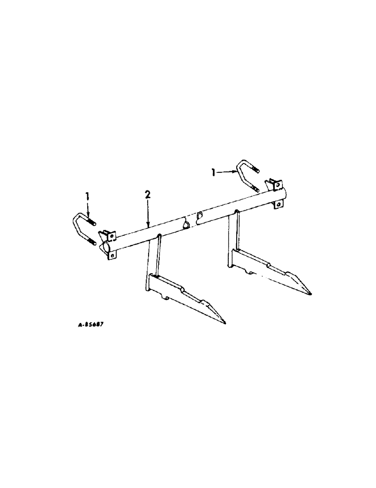 Схема запчастей Case IH 43 - (D-10[B]) - TWO-POINT FAST-HITCH, FOR SIX-ROW CULTIVATORS 