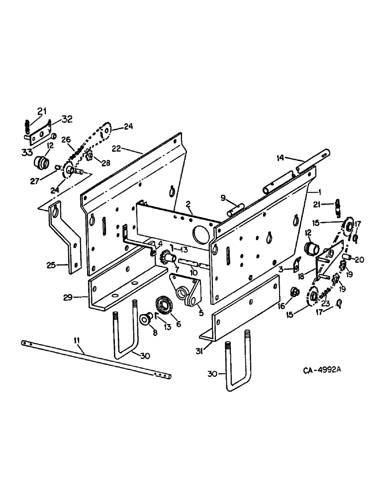 Схема запчастей Case IH 500 - (C-08) - CENTER DRIVE UNIT, QUANTITIES SHOWN ARE PER SEED HOPPER 