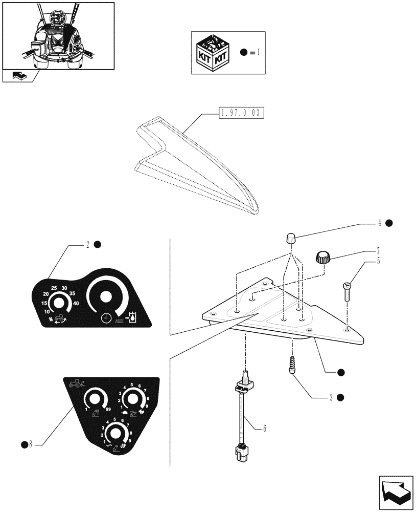 Схема запчастей Case IH MAXXUM 110 - (1.75.1/09) - RADAR UNIT - JAPAN (VAR.333703) (06) - ELECTRICAL SYSTEMS