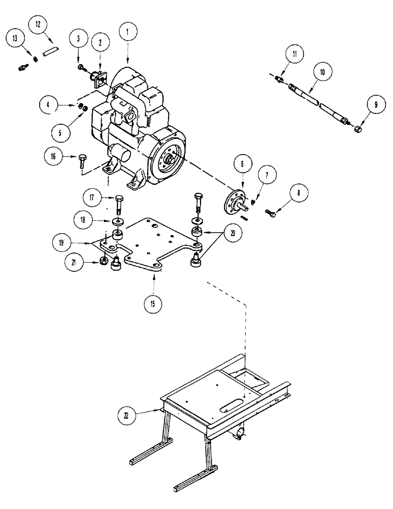 Схема запчастей Case IH 2400 - (E10) - ENGINE MOUNTING 