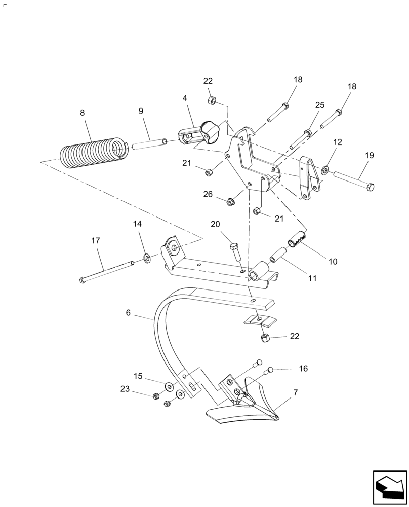 Схема запчастей Case IH 370 TRUE-TANDEM - (75.200.02) - SHANK ASSEMBLY (75) - SOIL PREPARATION