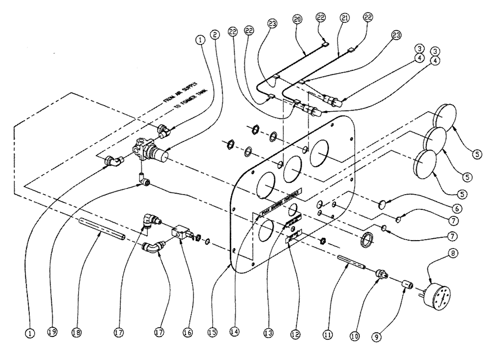 Схема запчастей Case IH FLEX-AIR - (11-004) - DASH PANEL ASSEMBLY, FOAM, FLEX (16) - FOAM MARKER