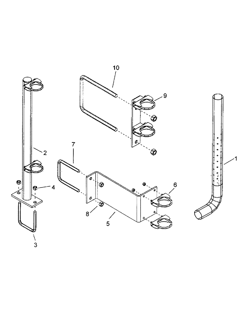 Схема запчастей Case IH 2300 - (F09) - SECONDARY MANIFOLD, TUBES AND STANDS, DISCONTINUED 