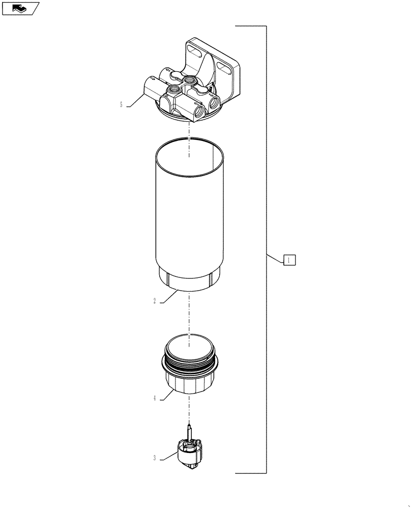 Схема запчастей Case IH STEIGER 400 - (10.206.02[02]) - FUEL FILTER/WATER SEPARATOR - PRE- FUEL FILTER - STEIGER 400 & 450 (10) - ENGINE