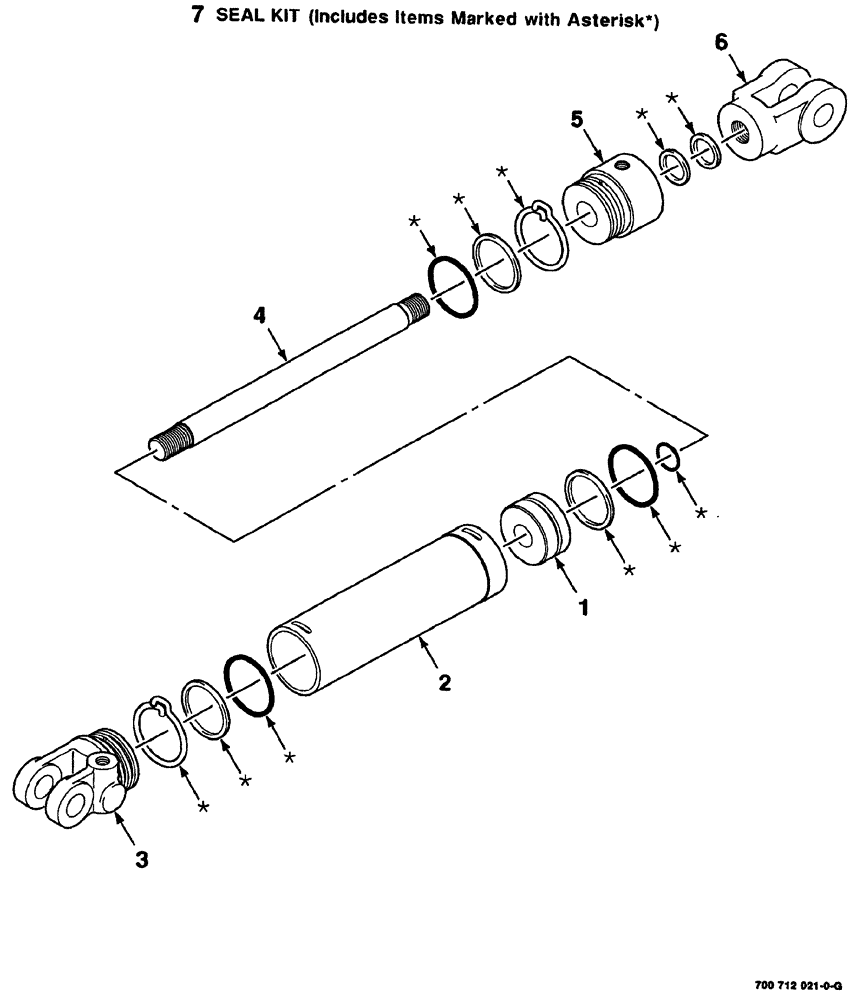 Схема запчастей Case IH 8880 - (08-038) - HYDRAULIC CYLINDER ASSEMBLY - LEFT (2-3/4 BORE X 8 INCH STROKE) (35) - HYDRAULIC SYSTEMS