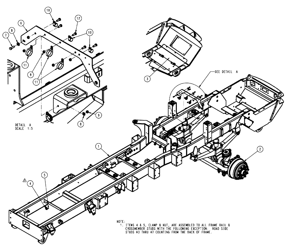 Схема запчастей Case IH FLX4010 - (04-013) - FRAME GROUP Frame & Suspension