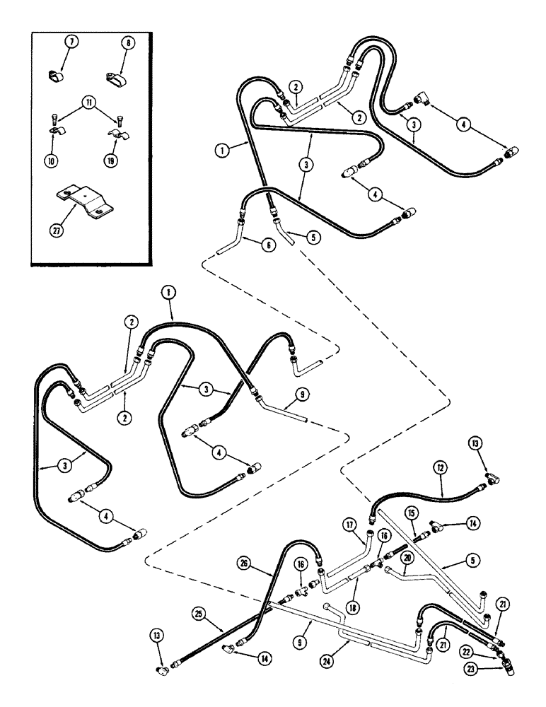 Схема запчастей Case IH WWC37-SERIES - (17A) - HYDRAULIC HOSES AND PIPES 