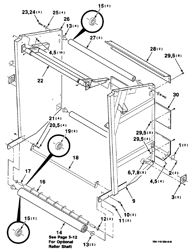 Схема запчастей Case IH 8460 - (5-04) - TAILGATE ASSEMBLY, SERIAL NUMBER CFH0016501 THROUGH CFH0057722 (16) - BALE EJECTOR