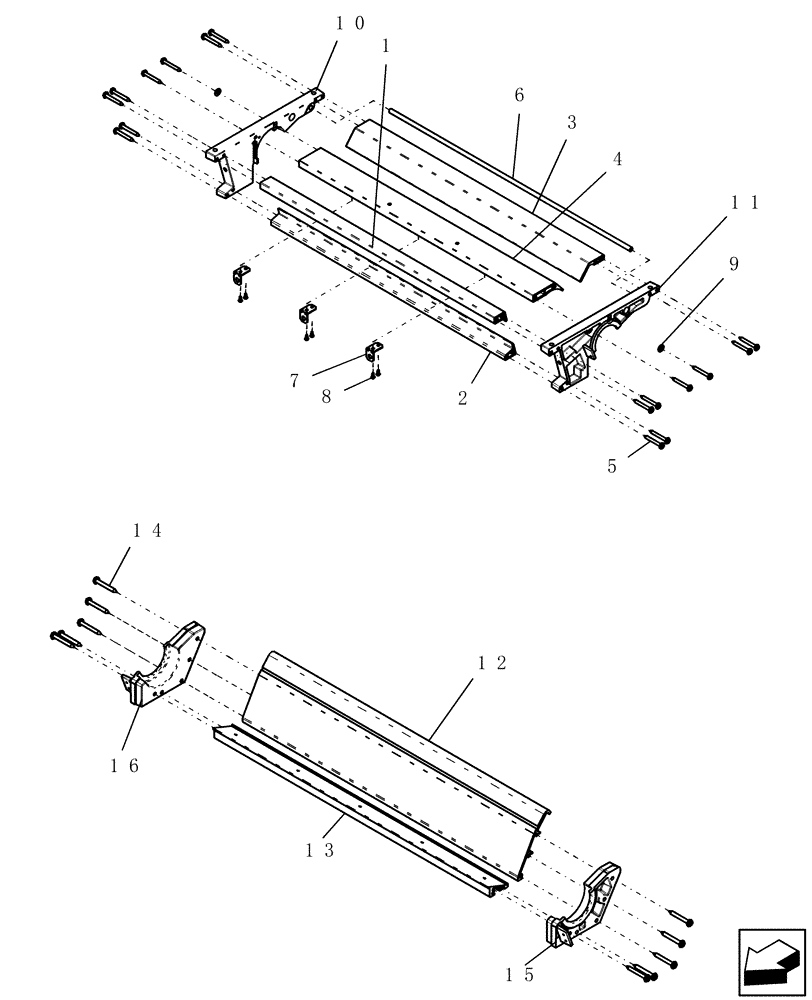 Схема запчастей Case IH ADX3380 - (L.10.F[17]) - TOP AND BOTTOM METER ASSEMBLIES L - Field Processing