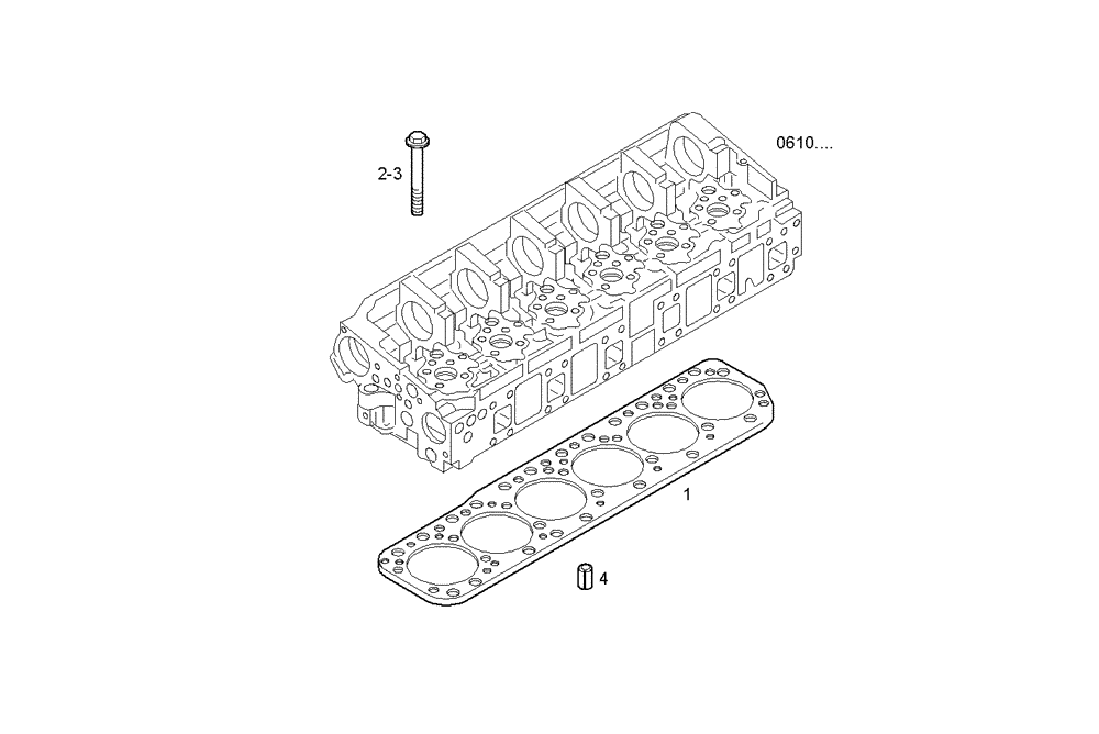 Схема запчастей Case IH F3BE0684N E906 - (0604.001) - CYL.HEAD GASKET 