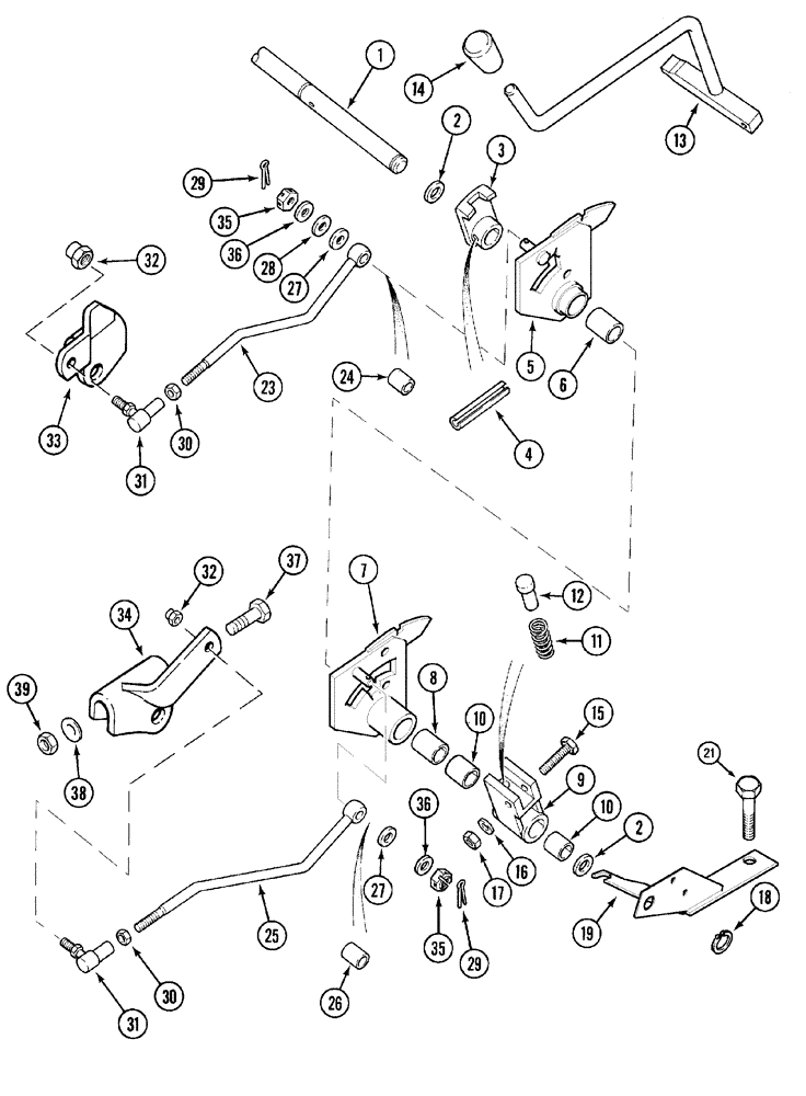 Схема запчастей Case IH C90 - (06-24) - RANGE SHIFT CONTROLS (06) - POWER TRAIN