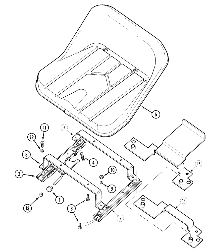 Схема запчастей Case IH C80 - (09-17) - SEAT - NON SUSPENSION (09) - CHASSIS/ATTACHMENTS